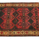 Traditional tribal wool runner rug long handwoven oriental carpet 155x320cm