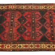 Traditional tribal wool runner rug long handwoven oriental carpet 155x320cm