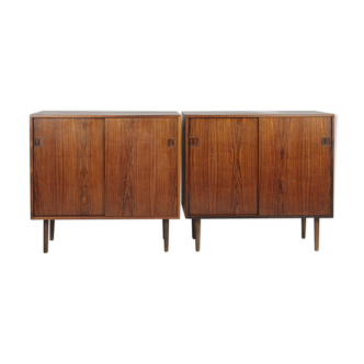 Pair of rosewood slide door sideboards, Denmark 1960s