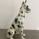 sculpture en céramique d'un chien dogue allemand arlequin, années 1980