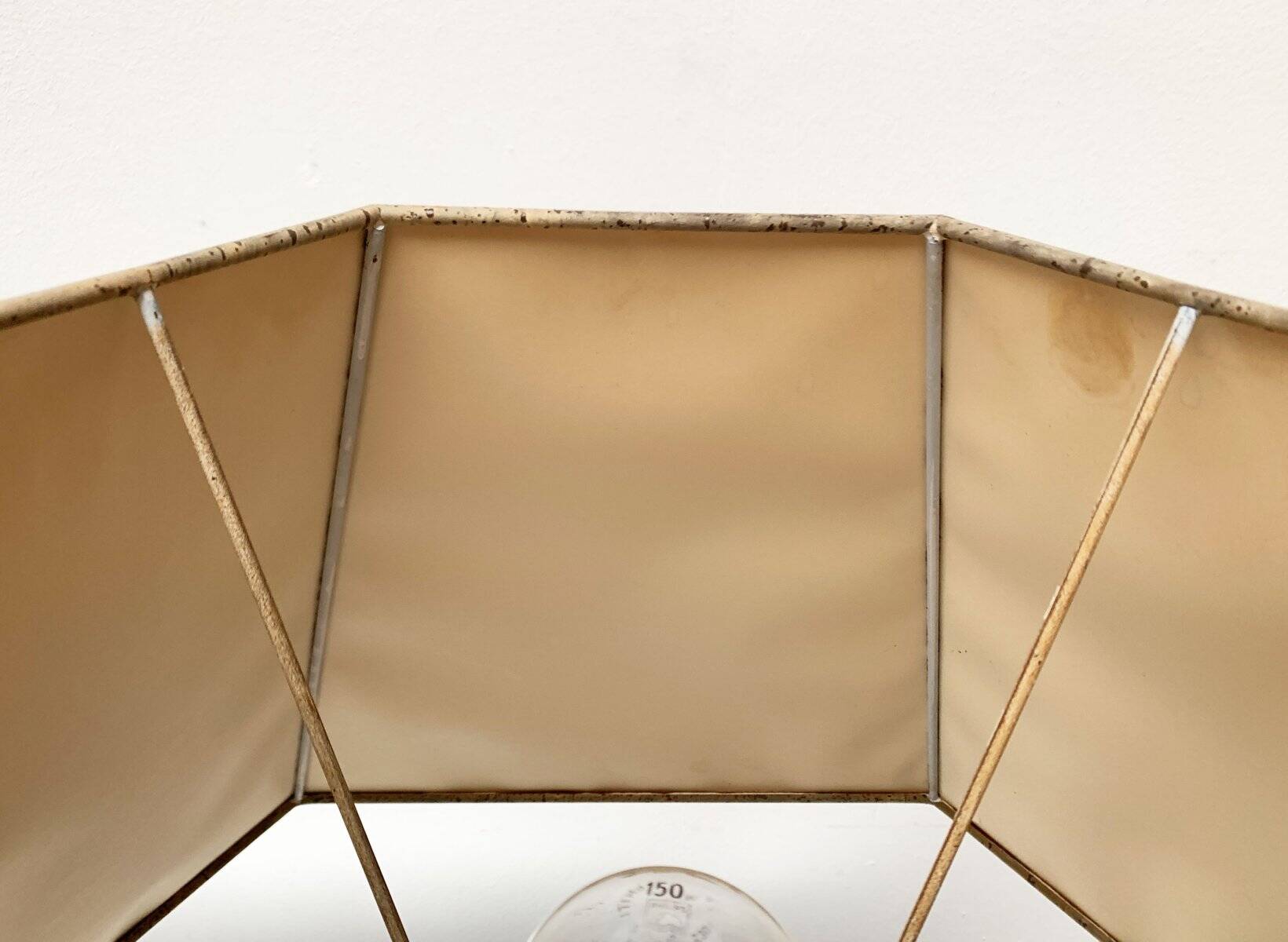 Floor or table lamp in German glass and synthetic cork in M Design style by Ingo Maurer, 1960s.