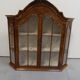 Vintage Dutch walnut hanging china cabinet