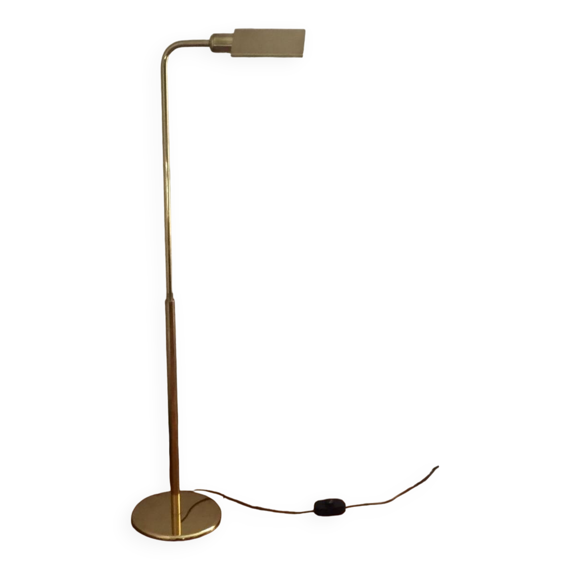 Brass reading floor lamp, 1970s