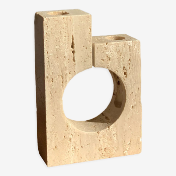 Travertine candle holder, 1970