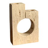 Travertine candle holder, 1970