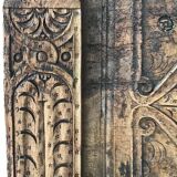 Antique Carved wooden chest with plant motif Renaissance period