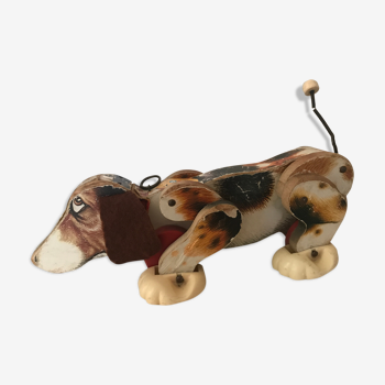 Chien en bois à tirer Snoopy Fisher Price