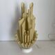 Vintage 1970 Georgia Jacob Corolle lamp, yellow flave - 51 cm