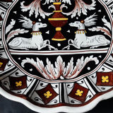 Flat round plate hollow Tuscany Italy