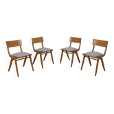 Chaises de Salle à Manger Boomerang Typ 229XB de Gościcńskie Furniture Fabryki, 1960s, Set de 4