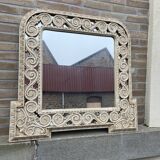 Old mirror mirror vintage mirror style antique travertine from italy
