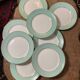 Set of 6 vintage Moulin des loups flat plates 1950