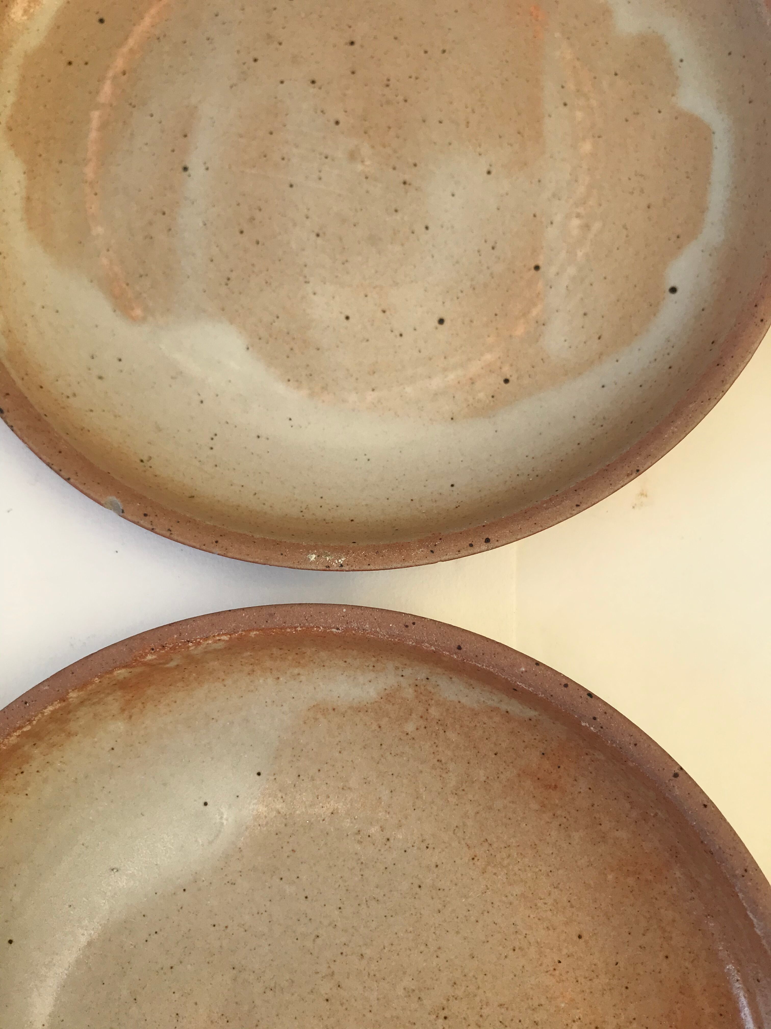 10 small plates made of vintage sandstone