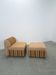 Gestreepte elementen fauteuil met hocker of sofa