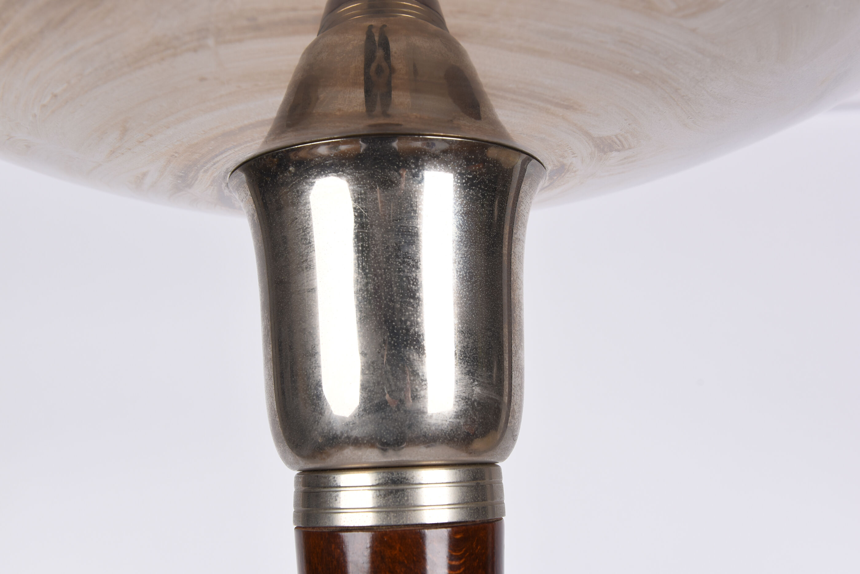 Art-deco mahogany lamppost