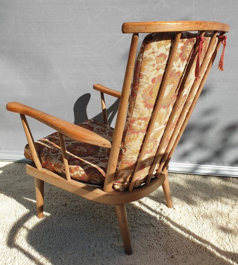 Paire fauteuils éventail esprit scandinave Baumann