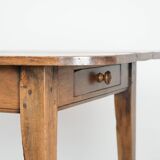 Large antique dining table for 6 to 8 people with two functional drawers