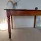Table / Vintage cherry wood desk with turned legs – Natural patina