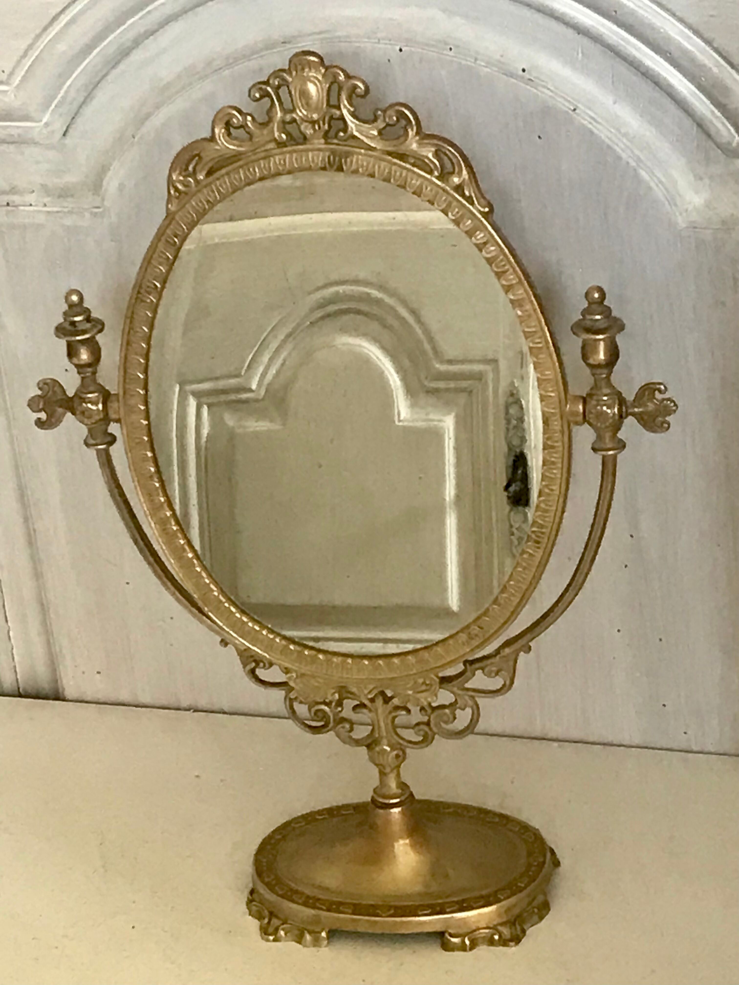 Brass psyche mirror