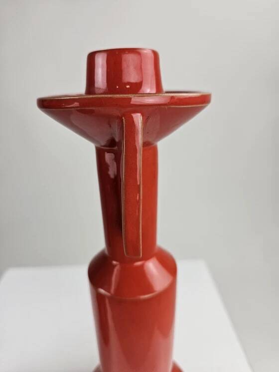 2 bougeoirs en céramique Enzo Bioli pour Il Picchio, Italie années 1970