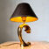 Lampe de table hollywoodienne en laiton regency, années 1970