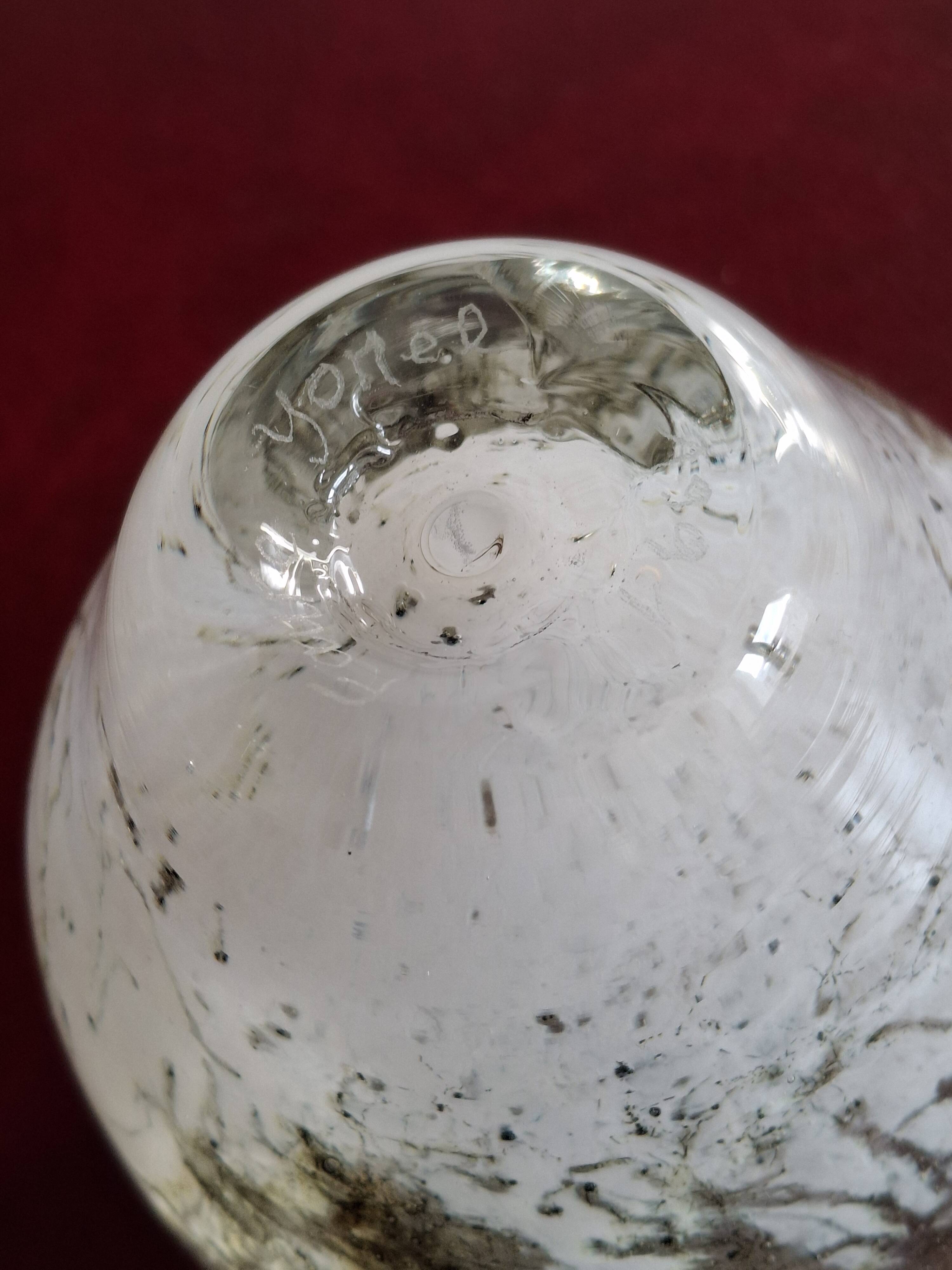 Yonel Faure signed blown glass soliflore vase
