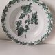 Plate by A. Lebacqz & M. Bouchart, green floral decoration, Richelieu model