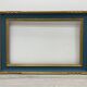 Cadre vintage bleu et or