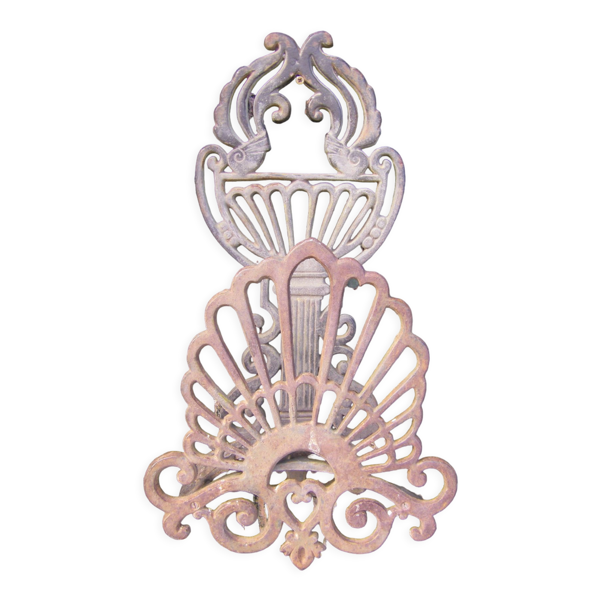 Cast iron garden pipe holder