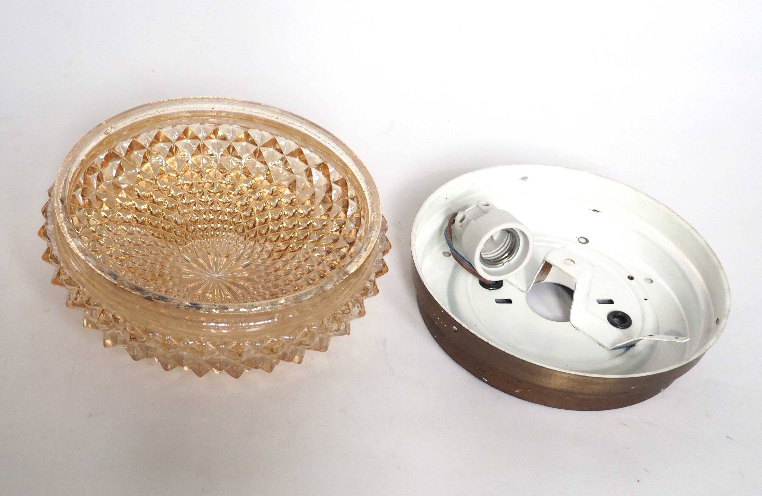 Golden spiral ceiling light fixture