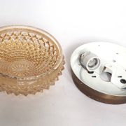 Applique plafonnier spirale dorée