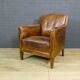 Vintage Art Deco Sheep Leather Armchair