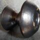 1950s iridescent black ceramic hand candle holder