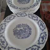10 plates Digoin Sarreguemines model Darling