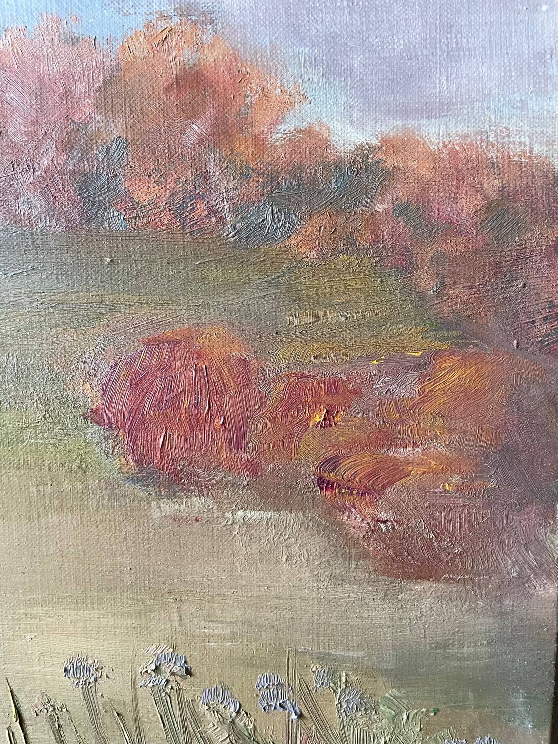 Vintage landscape painting from the 70s