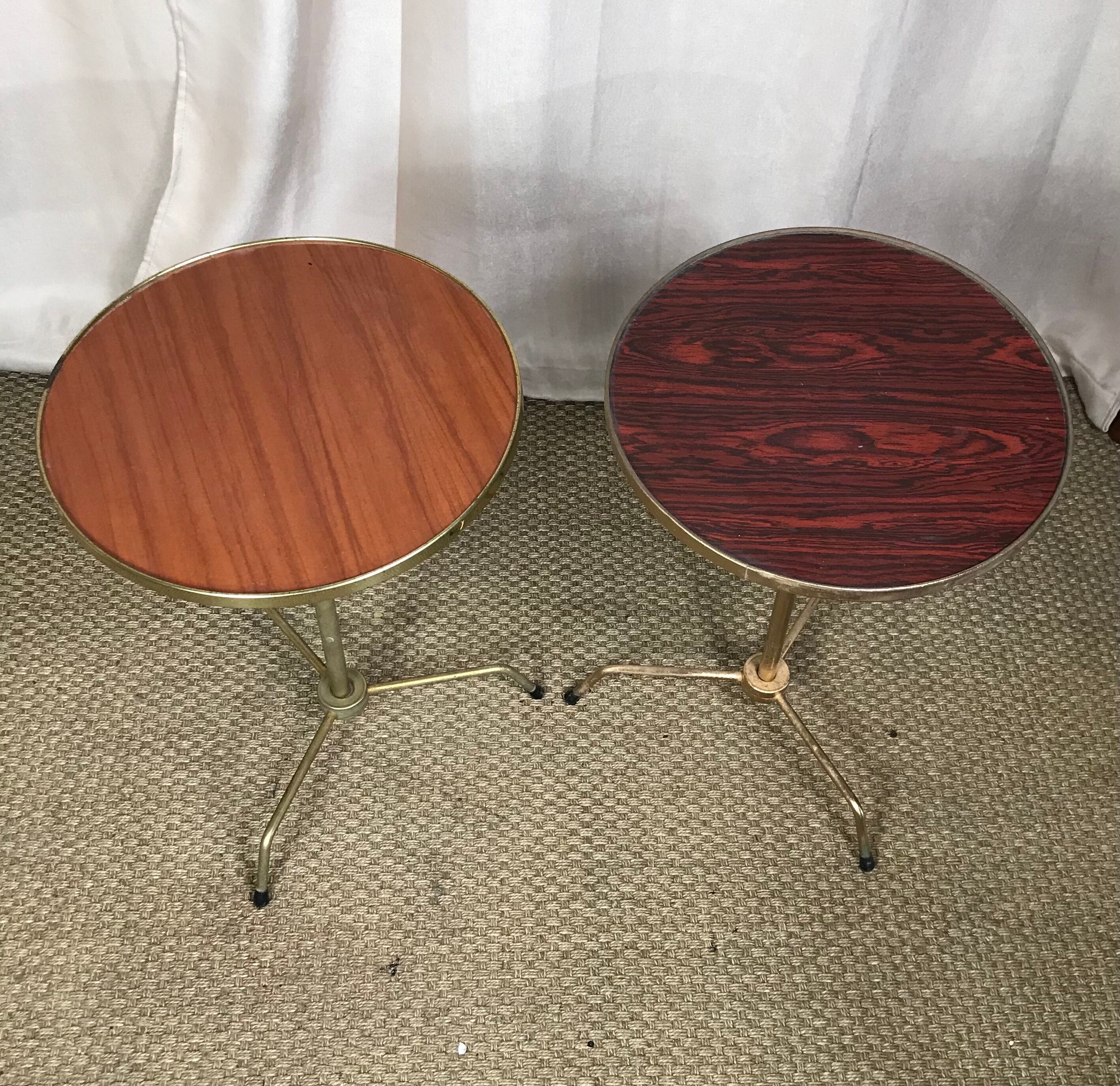 Paire de tables d’appoint vintage 60s