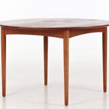 circular extendable table oak and teak Denmark 50s/60s