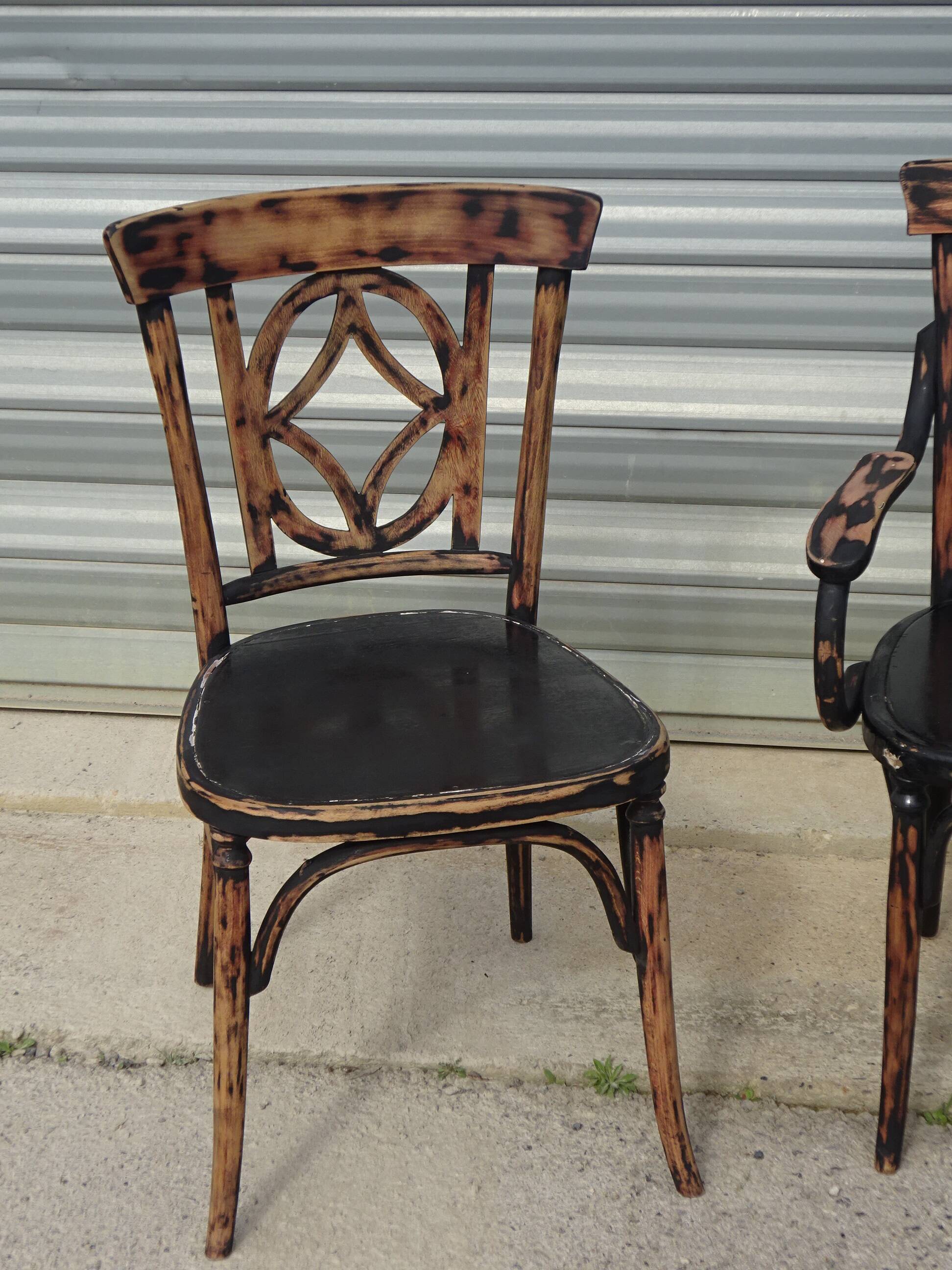Baumann salon, armchair, bench and bistro chair