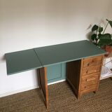 Bureau enfant vert de gris & bois