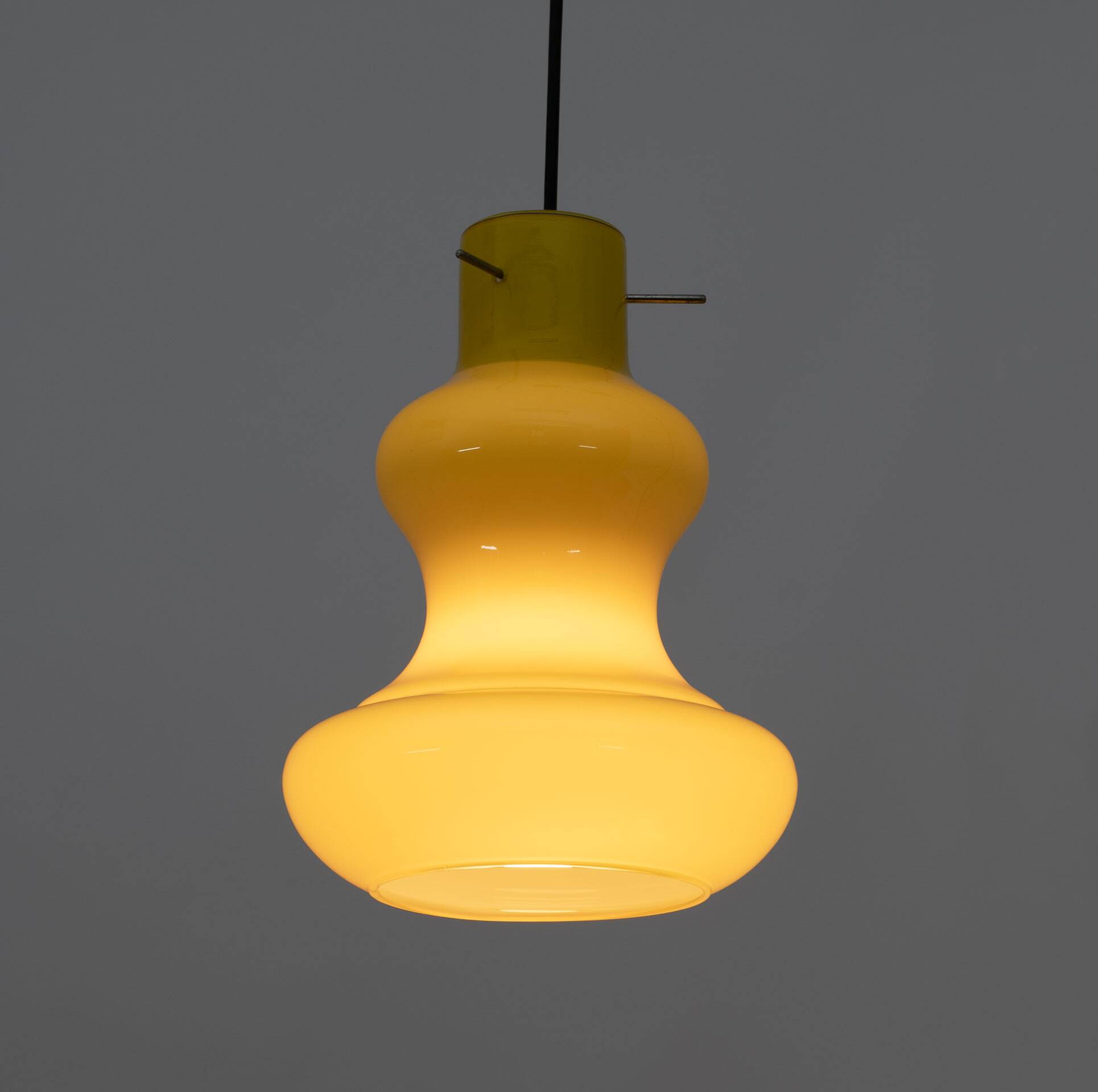 Suspensions en verre de Murano style moderne du milieu du siècle, paire des années 60, Vistosi