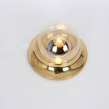 Smoked glass wall lamp