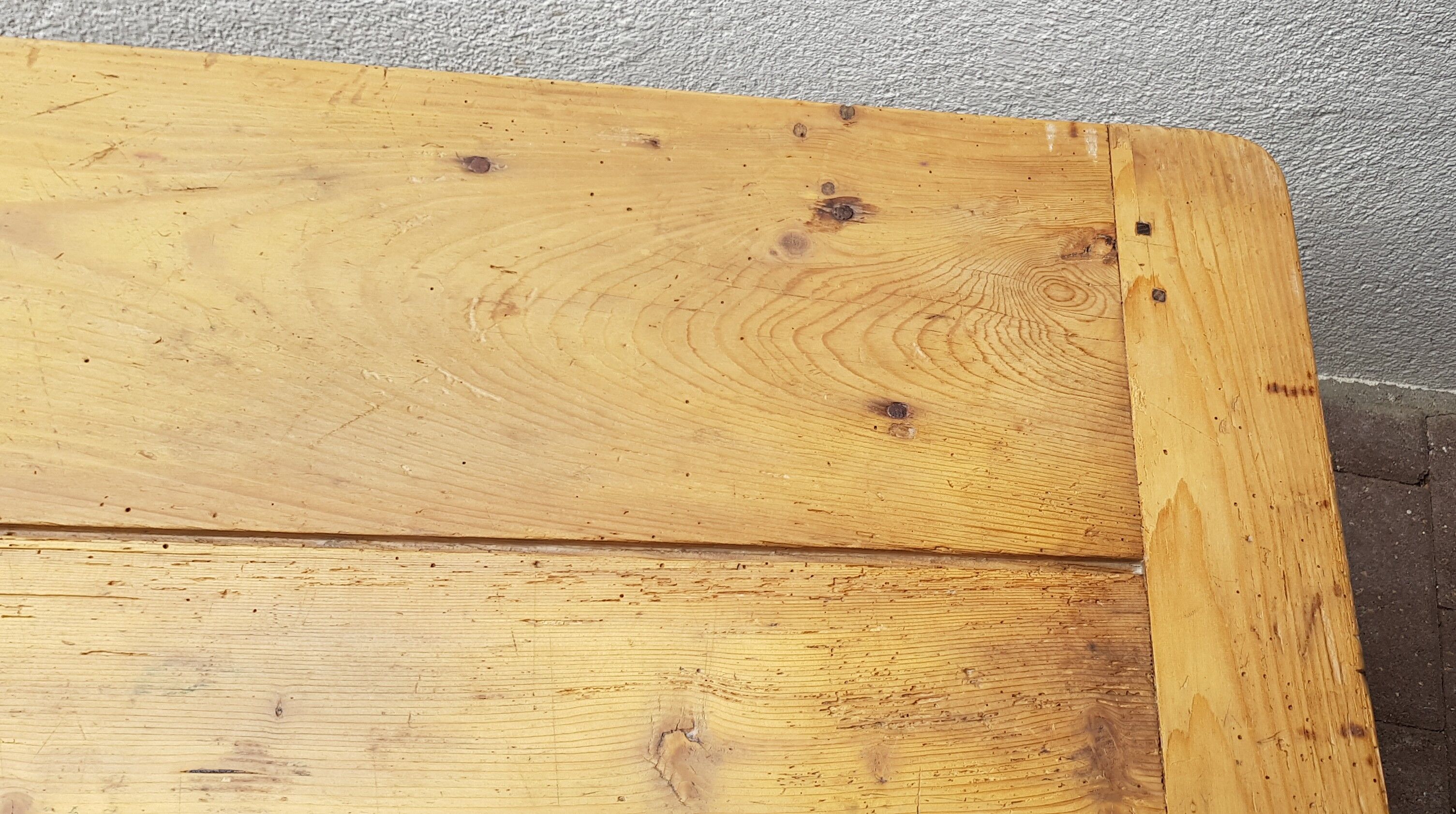 Rustic farm table with a drawer  30