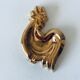 Vintage rooster in gilded ceramic
