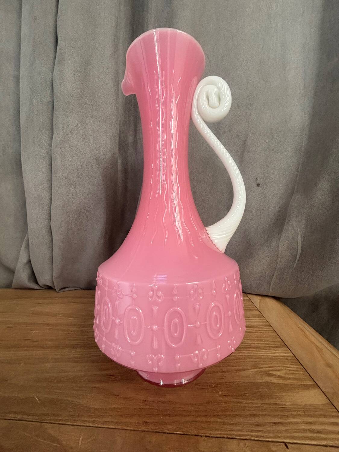 Vintage opaline rose vase design