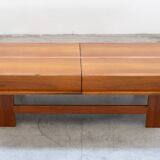 Walnut coffee table with compartment, 1970