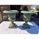 Pair of 19th-century cast iron Medici vases