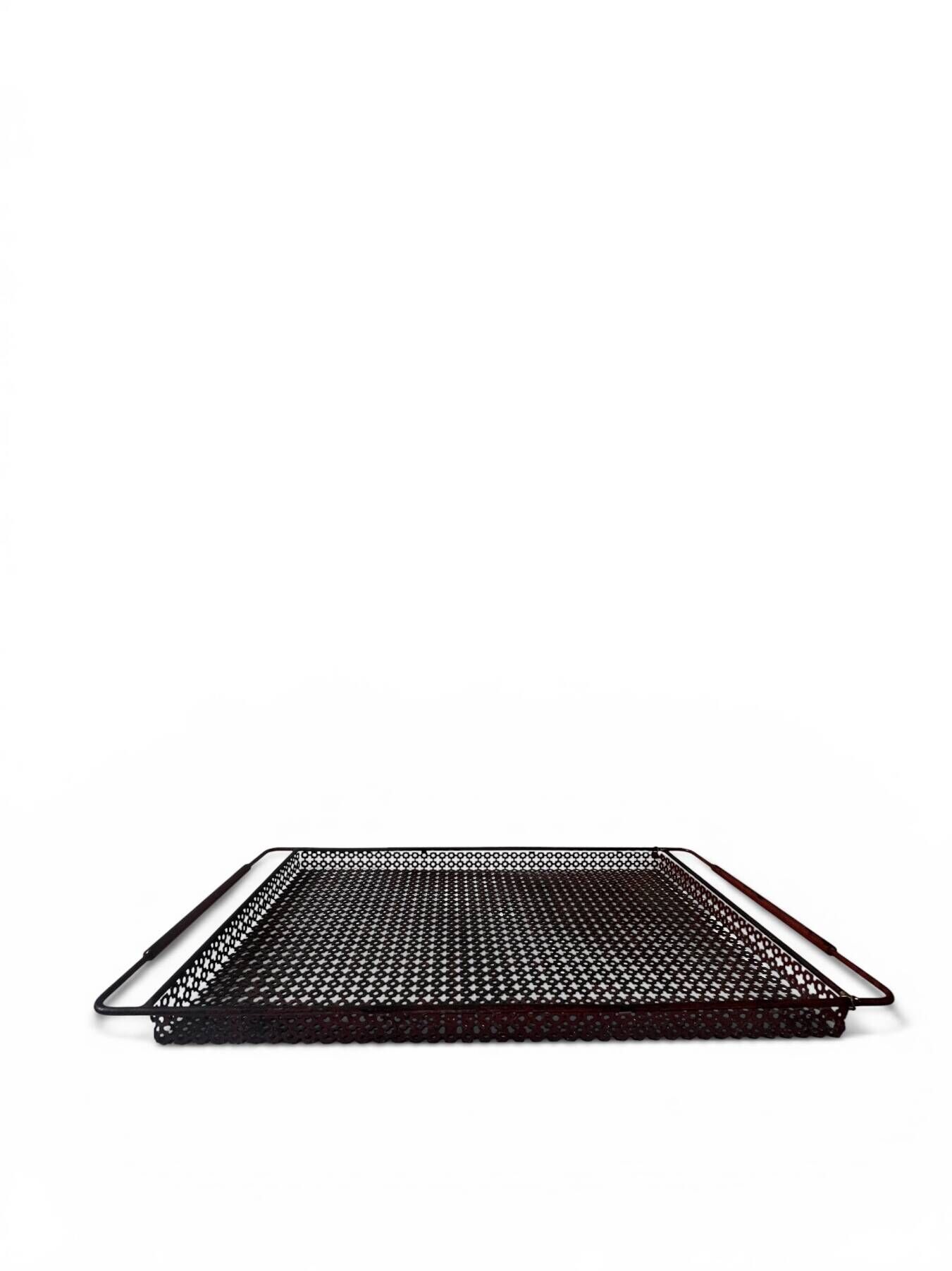Perforated metal serving tray attributed to Mathieu Matégot, 1950s
