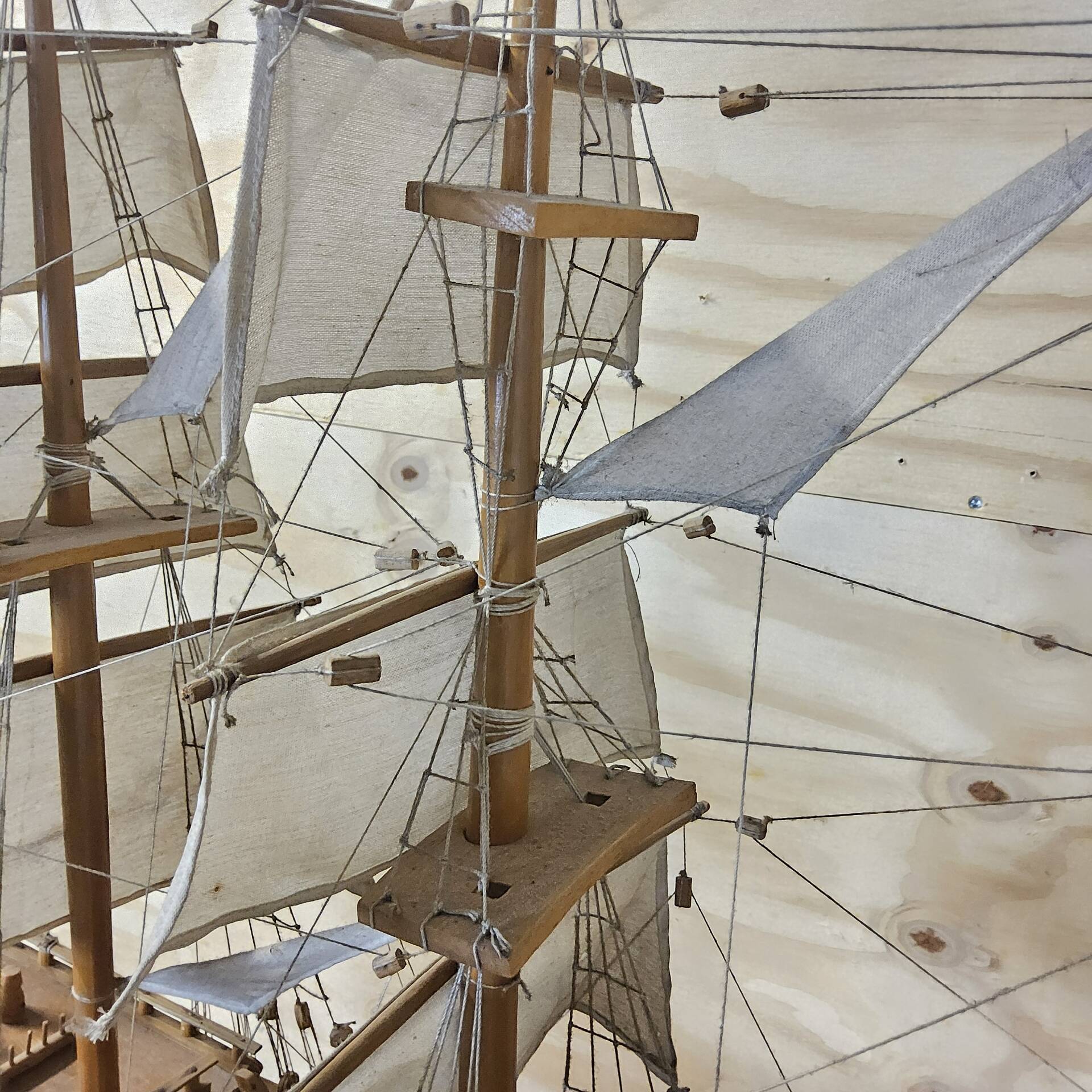 Unique V.O.C model ship from tree trunk (fully handmade)