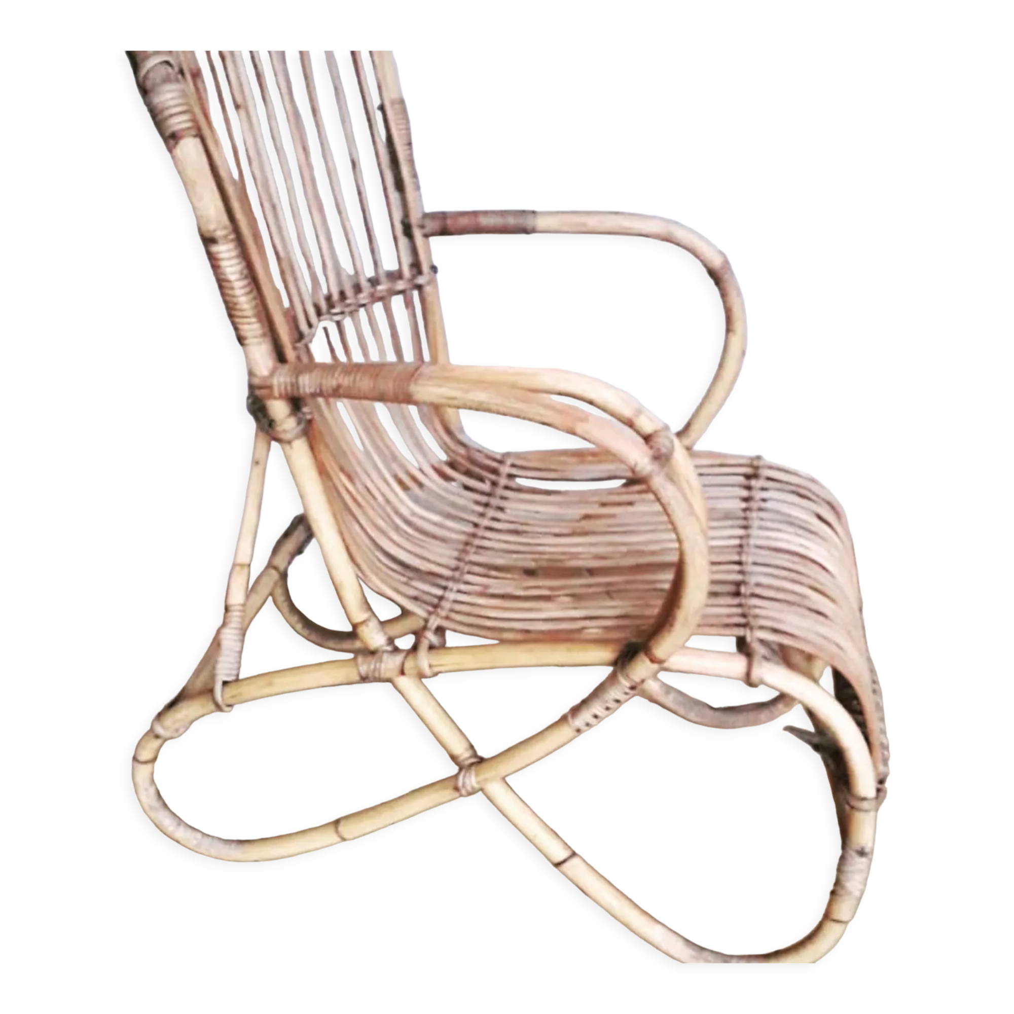 Rattan armchair