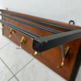 Vintage mid century modern wall coat rack